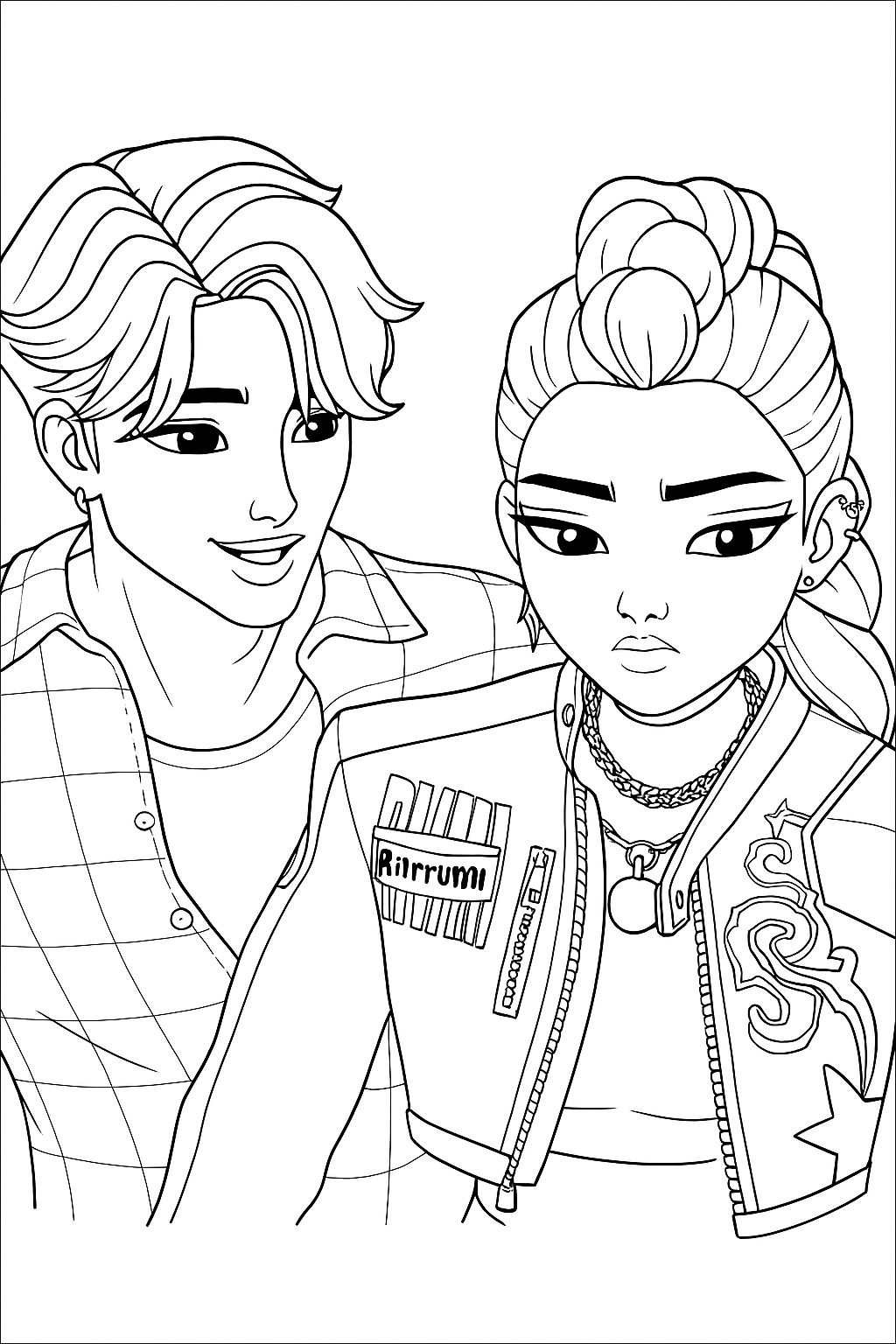 kpop demon hunters coloring pages
