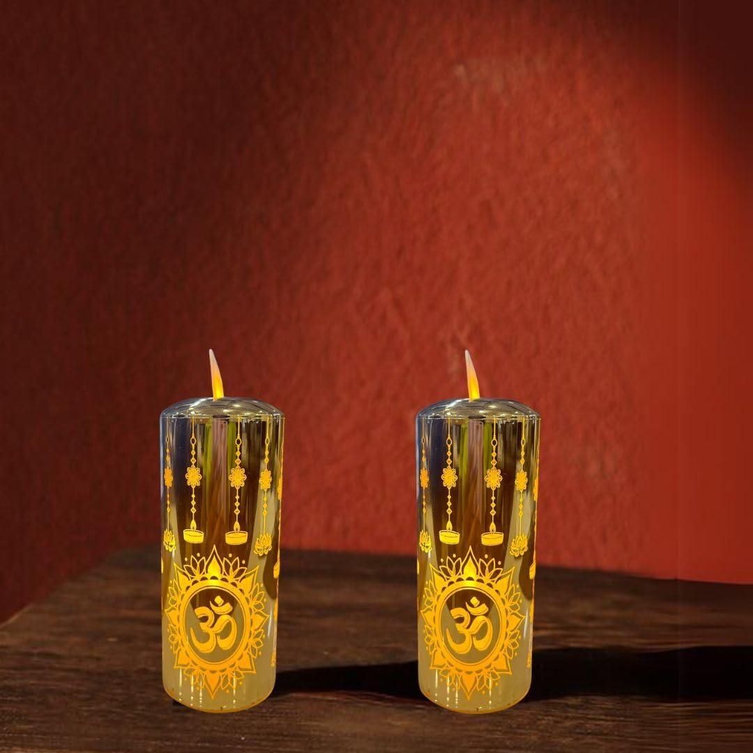 Realistic Moving Flame LED Candle Light – Flickering Flameless Ambient Lamp for Home Décor