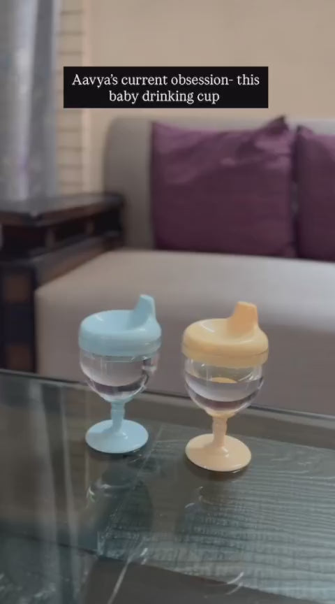 Baby Sippy Cup Plastic Stemware for Toddlers & Kids