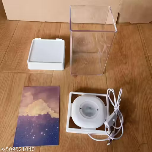 Slim Transparent Acrylic Betta Fish Tank  with USB Multicolor LED Light